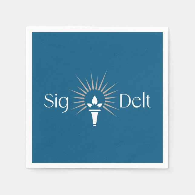 Sigma Delta Tau Sorority Torch Emblem Napkins (Front)