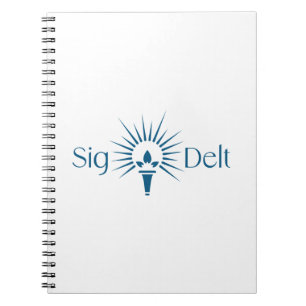 Sigma Delta Tau Sorority Torch Emblem Notebook