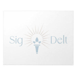 Sigma Delta Tau Sorority Torch Emblem Notepad