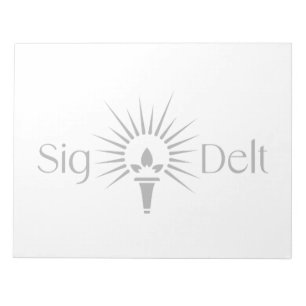 Sigma Delta Tau Sorority Torch Emblem Notepad