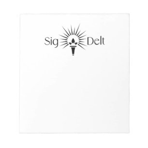 Sigma Delta Tau Sorority Torch Emblem Notepad