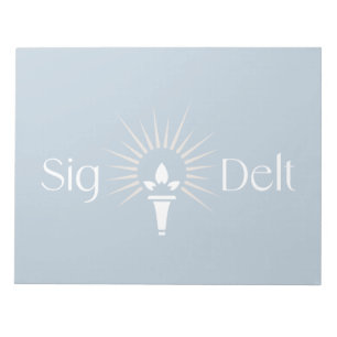 Sigma Delta Tau Sorority Torch Emblem Notepad