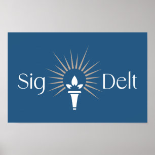 Sigma Delta Tau Sorority Torch Emblem Poster