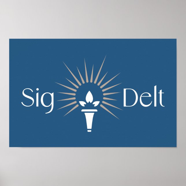Sigma Delta Tau Sorority Torch Emblem Poster (Front)