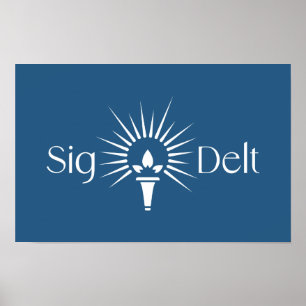 Sigma Delta Tau Sorority Torch Emblem Poster