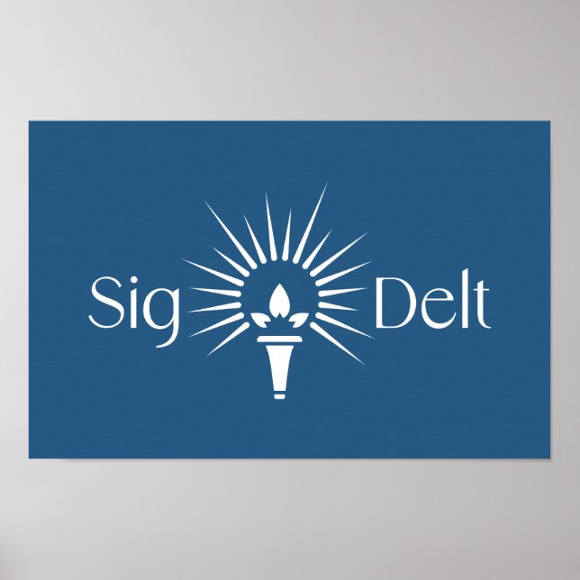 Sigma Delta Tau Sorority Torch Emblem Poster (Front)