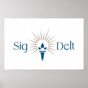 Sigma Delta Tau Sorority Torch Emblem Poster