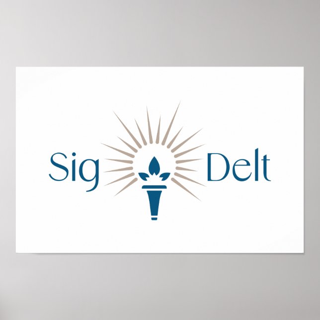 Sigma Delta Tau Sorority Torch Emblem Poster (Front)