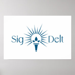 Sigma Delta Tau Sorority Torch Emblem Poster