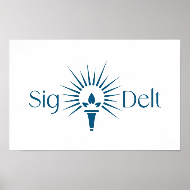 Sigma Delta Tau Sorority Torch Emblem Poster (Front)
