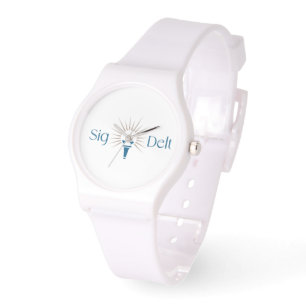 Sigma Delta Tau Sorority Torch Emblem Watch