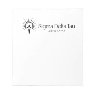 Sigma Delta Tau Sorority Torch & Sunburst 6 Notepad