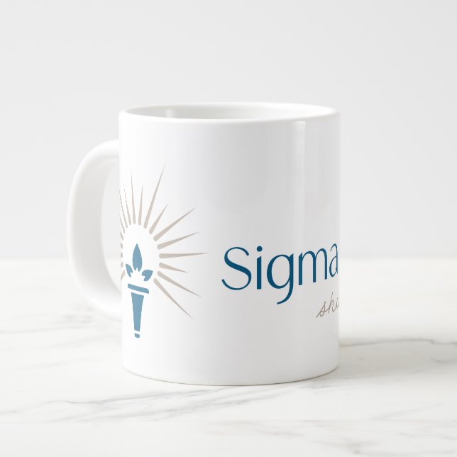 Sigma Delta Tau Sorority Torch & Sunburst Giant Coffee Mug (Front Left)