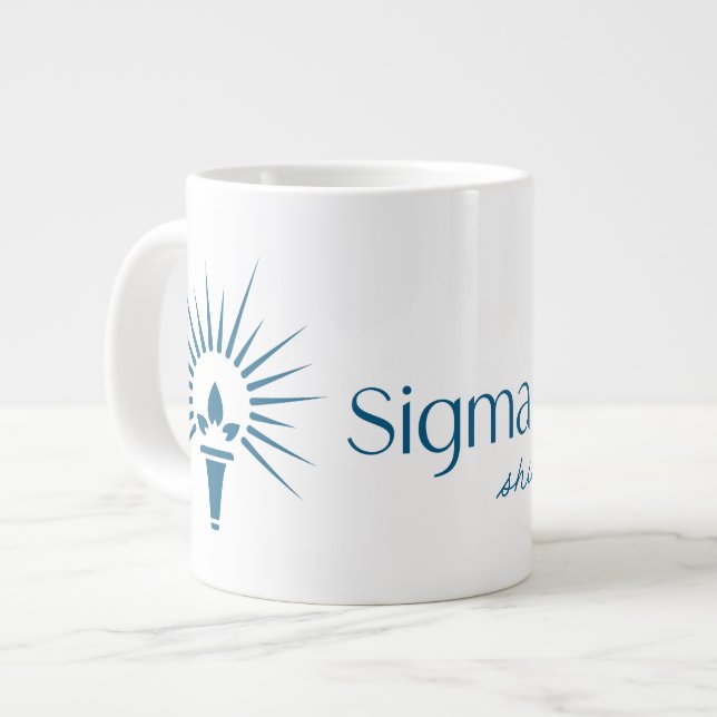 Sigma Delta Tau Sorority Torch & Sunburst Giant Coffee Mug (Front Left)
