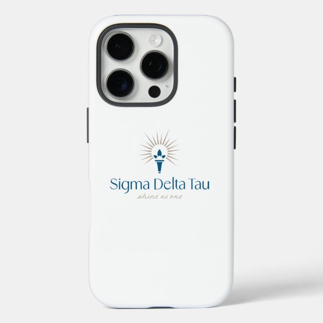 Sigma Delta Tau Sorority Torch & Sunburst Logo Case-Mate iPhone Case (Back)