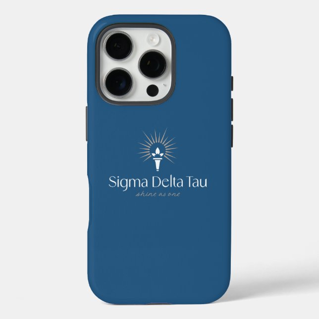 Sigma Delta Tau Sorority Torch & Sunburst Logo Case-Mate iPhone Case (Back)