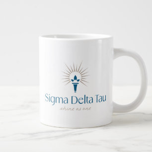 Sigma Delta Tau Sorority Torch & Sunburst Logo Giant Coffee Mug