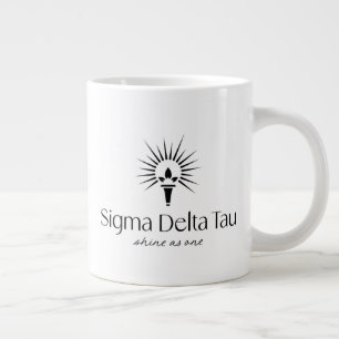 Sigma Delta Tau Sorority Torch & Sunburst Logo Giant Coffee Mug