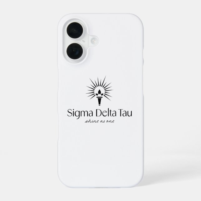 Sigma Delta Tau Sorority Torch & Sunburst Logo iPhone Case (Back)