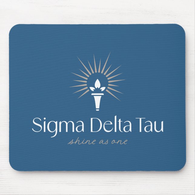 Sigma Delta Tau Sorority Torch & Sunburst Logo Mouse Pad (Front)