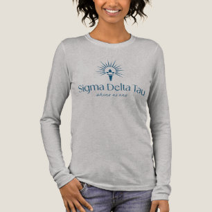 Sigma Delta Tau Sorority Torch & Sunburst Logo Tri-Blend Shirt