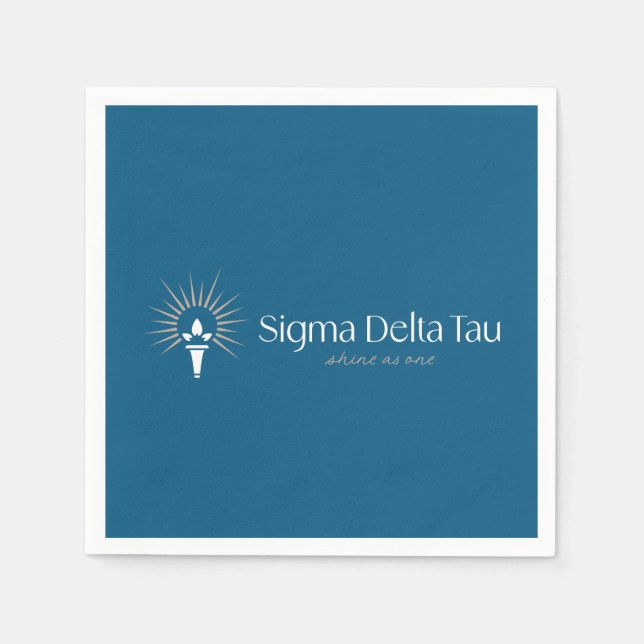 Sigma Delta Tau Sorority Torch & Sunburst Napkins (Front)