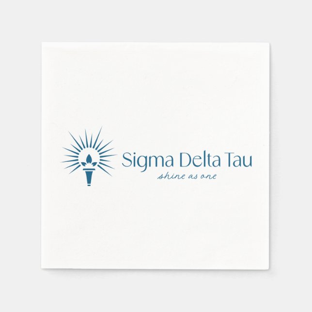 Sigma Delta Tau Sorority Torch & Sunburst Napkins (Front)