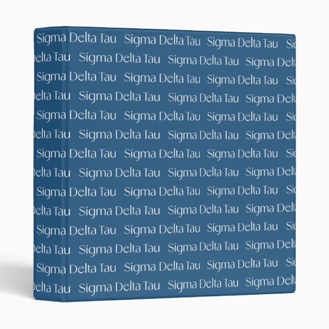 Sigma Delta Tau Sorority Wordmark 3 Ring Binder (Front/Spine)