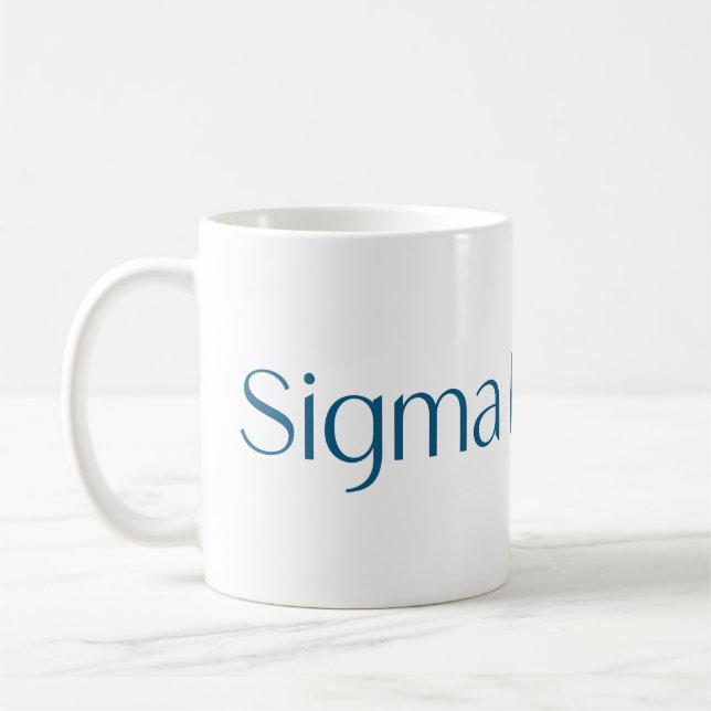 Sigma Delta Tau Sorority Wordmark Coffee Mug (Left)