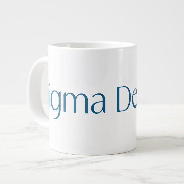 Sigma Delta Tau Sorority Wordmark Giant Coffee Mug (Front Left)