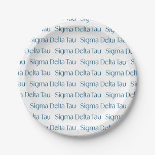 Sigma Delta Tau Sorority Wordmark Paper Plates