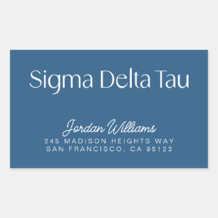 Sigma Delta Tau Sorority Wordmark Rectangular Sticker