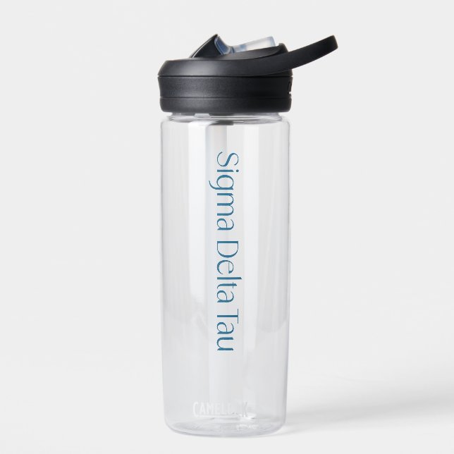 Sigma Delta Tau Sorority Wordmark Water Bottle (Left)