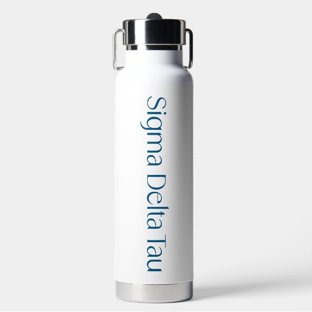 Sigma Delta Tau Sorority Wordmark Water Bottle (Front)