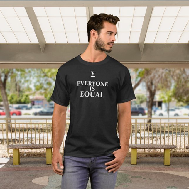 Sigma Everyone Is Equal Black T-Shirt (Creator Uploaded)