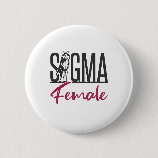 Sigma Female Lone Wolf Button (Front)