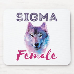 Sigma Female Wolf Lone Loner Meme Mouse Pad