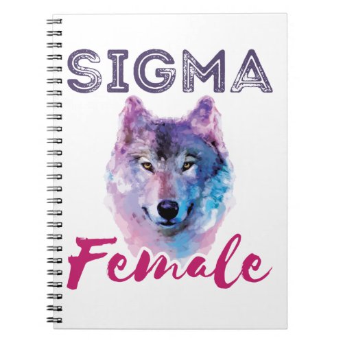 Sigma Female Wolf Lone Loner Meme Notebook