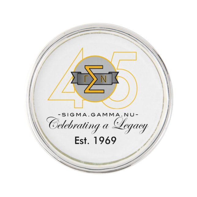 Sigma Gamma Nu 45th Anniversary Lapel Pin (Front)
