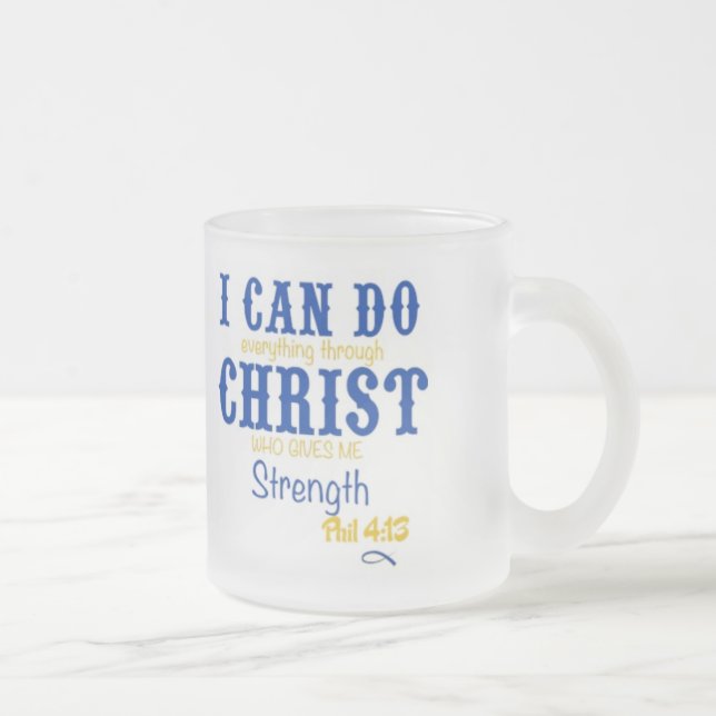 Sigma Gamma Rho Christian frosted mug phil 4:13 (Right)