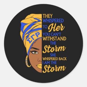 Sigma Gamma Rho Sorority Black History Month Women Classic Round Sticker