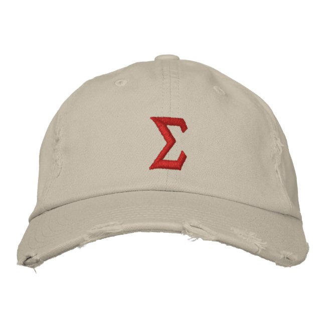 sigma/Greek alpha/diy color Embroidered Baseball Cap (Front)