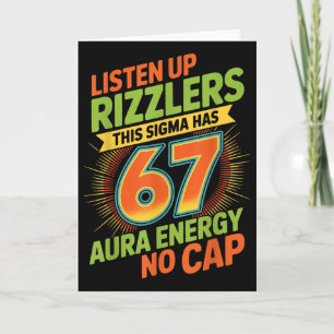 Sigma Has 67 Aura Number 67th Aura Farming Ice Cre Card