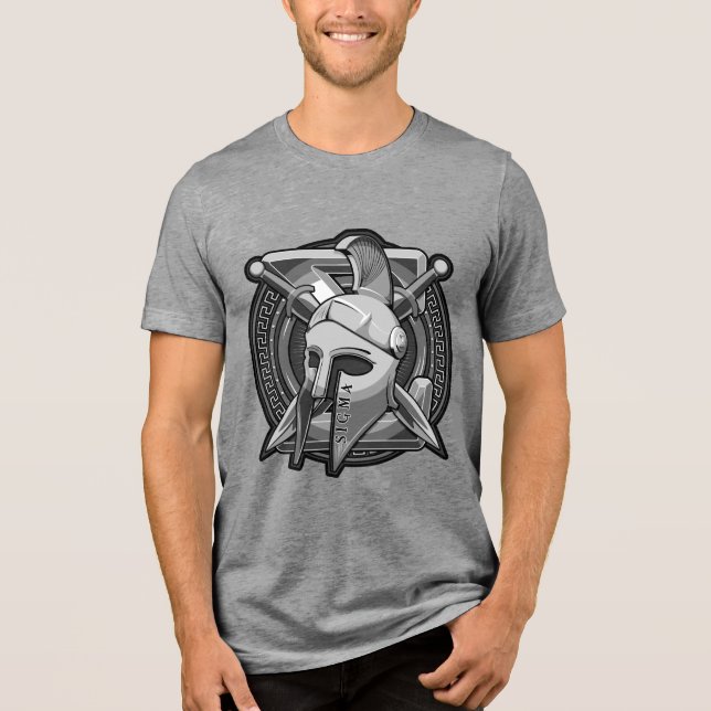 SIGMA Helmet & Shield 3b Men's Basic T-Shirt Tri-Blend Shirt (Front)