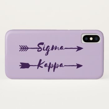 Sigma Kappa Arrow Iphone X Case by SigmaKappa at Zazzle