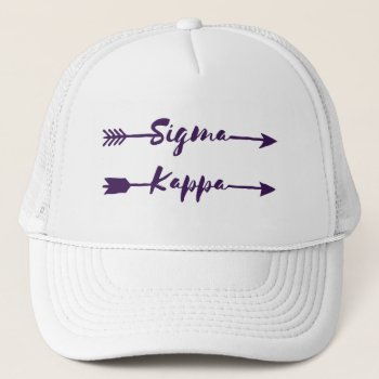 Sigma Kappa Arrow Trucker Hat by SigmaKappa at Zazzle