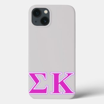 Sigma Kappa Lavender And Pink Letters Iphone 13 Case by SigmaKappa at Zazzle
