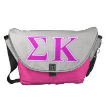 Sigma Kappa Lavender and Pink Letters Messenger Bag