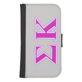 Sigma Kappa Lavender And Pink Letters Galaxy S4 Wallet Case by SigmaKappa at Zazzle