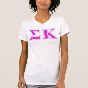 Sigma Kappa Lavender and Pink Letters T-Shirt